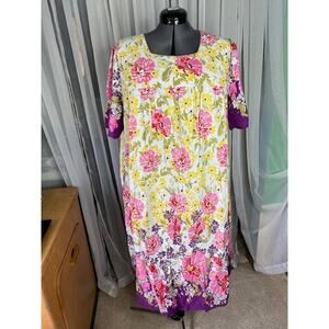 nap dress floral pink yellow purple boho